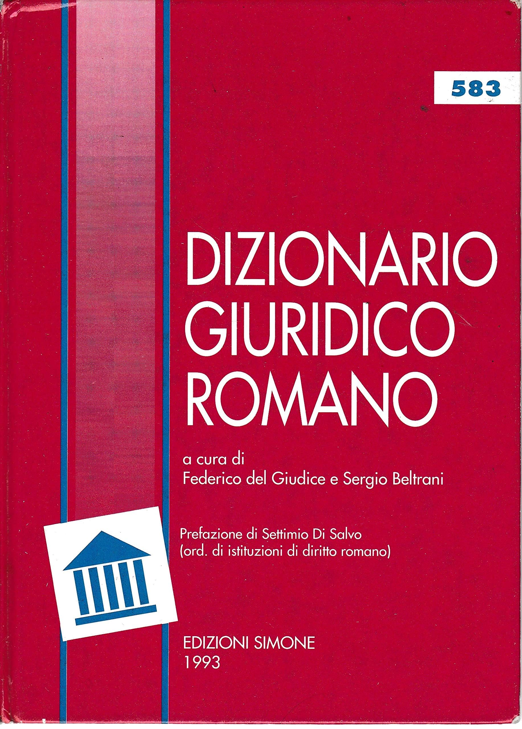 Dizionario giuridico romano. book