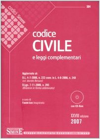Codice civile. Leggi complementari. Con CD-ROM book
