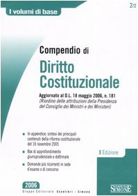 Compendio di diritto costituzionale book