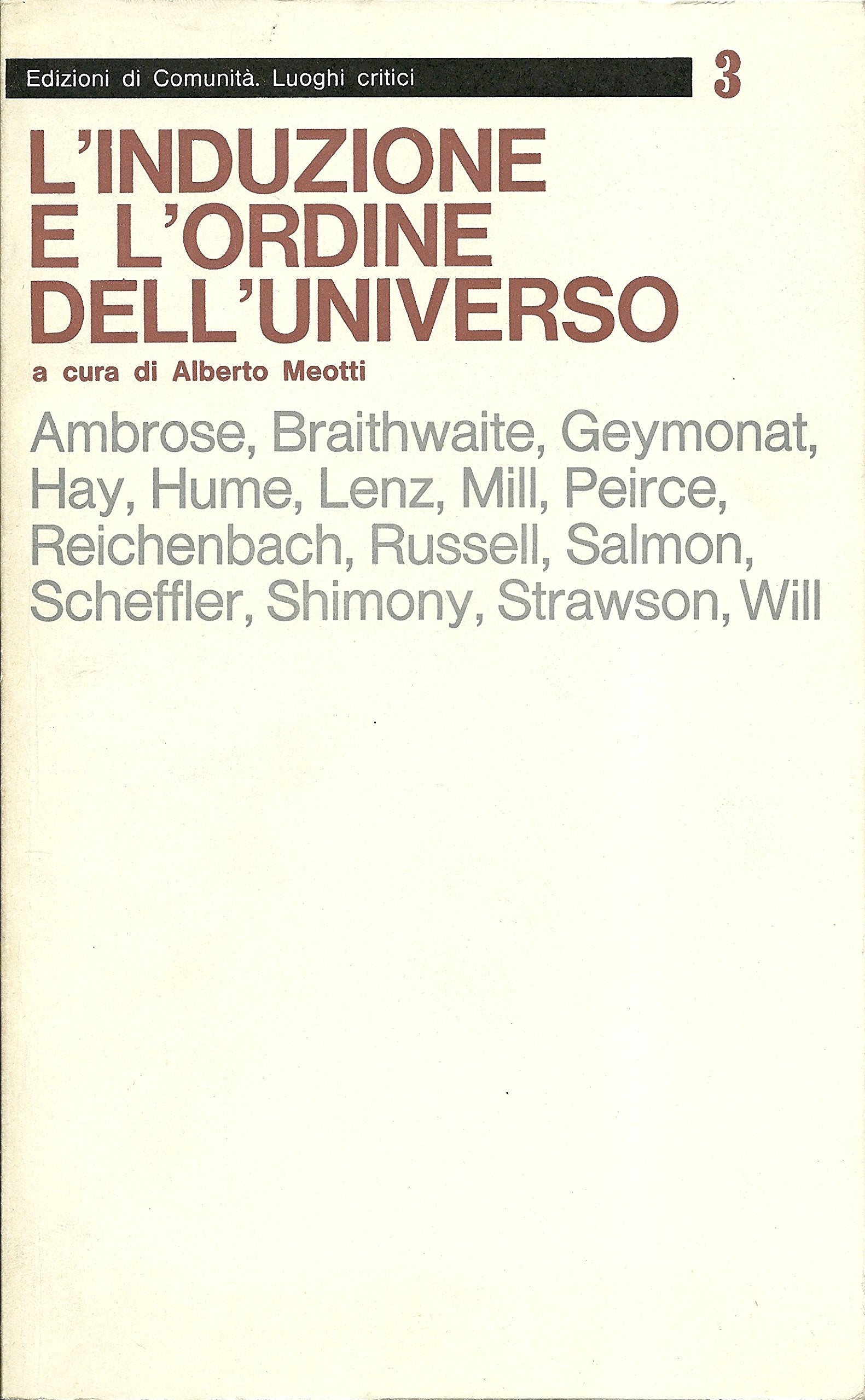 L'induzione e l'ordine dell'universo Philosophy
