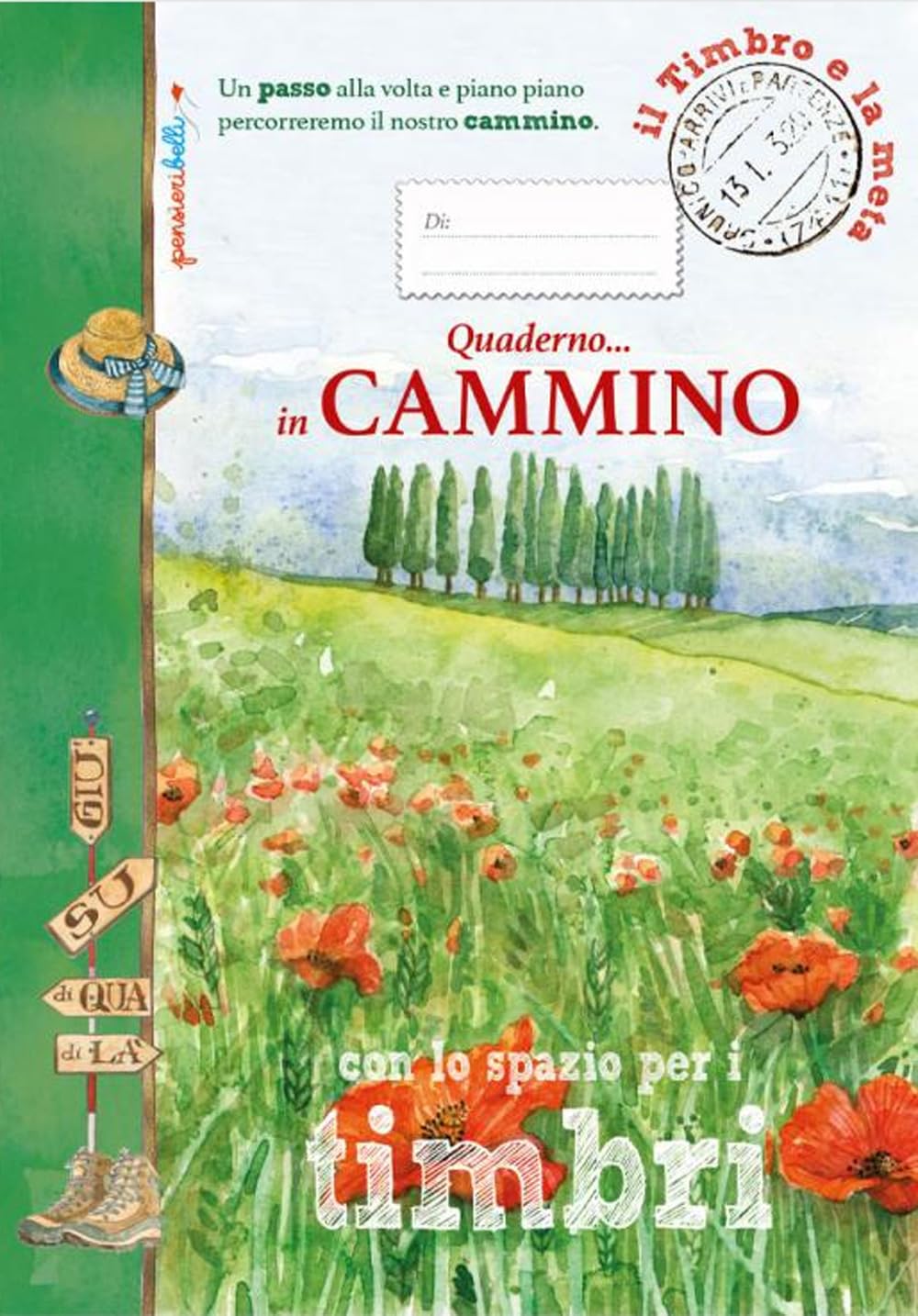 Quaderno in cammino con lo spazio per i timbri Leisure, Home & Garden