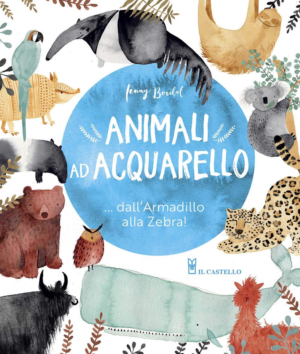Animali ad acquarello... dall'armadillo alla zebra! Ediz. a colori book