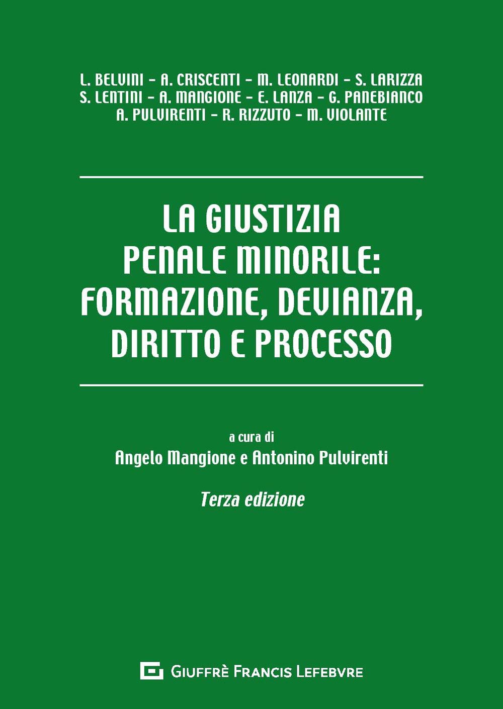 La giustizia penale minorile: formazione, devianza, diritto e processo book