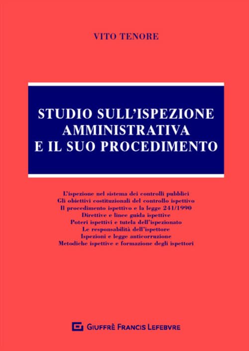 Studio sull'ispezione amministrativa e il suo procedimento Law