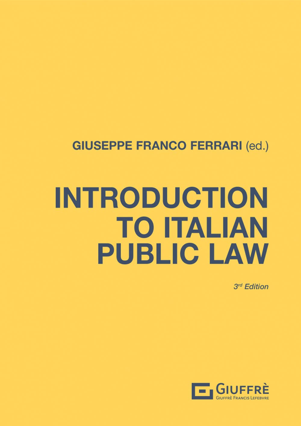 Introduction to Italian public law book