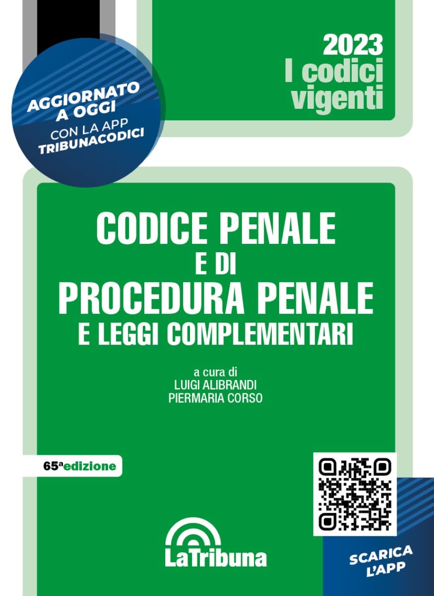 Codice penale e di procedura penale e leggi complementari. Nuova ediz. Con App Tribunacodici book