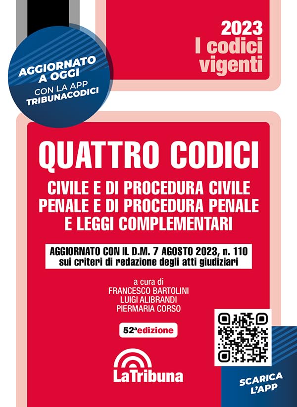 Quattro codici. Civile e di procedura civile, penale e di procedura penale e leggi complementari book