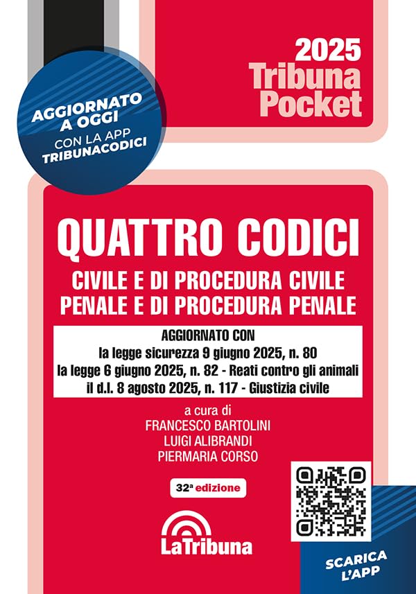 Quattro codici. Civile e di procedura civile, penale e di procedura penale. Con App Tribunacodici book