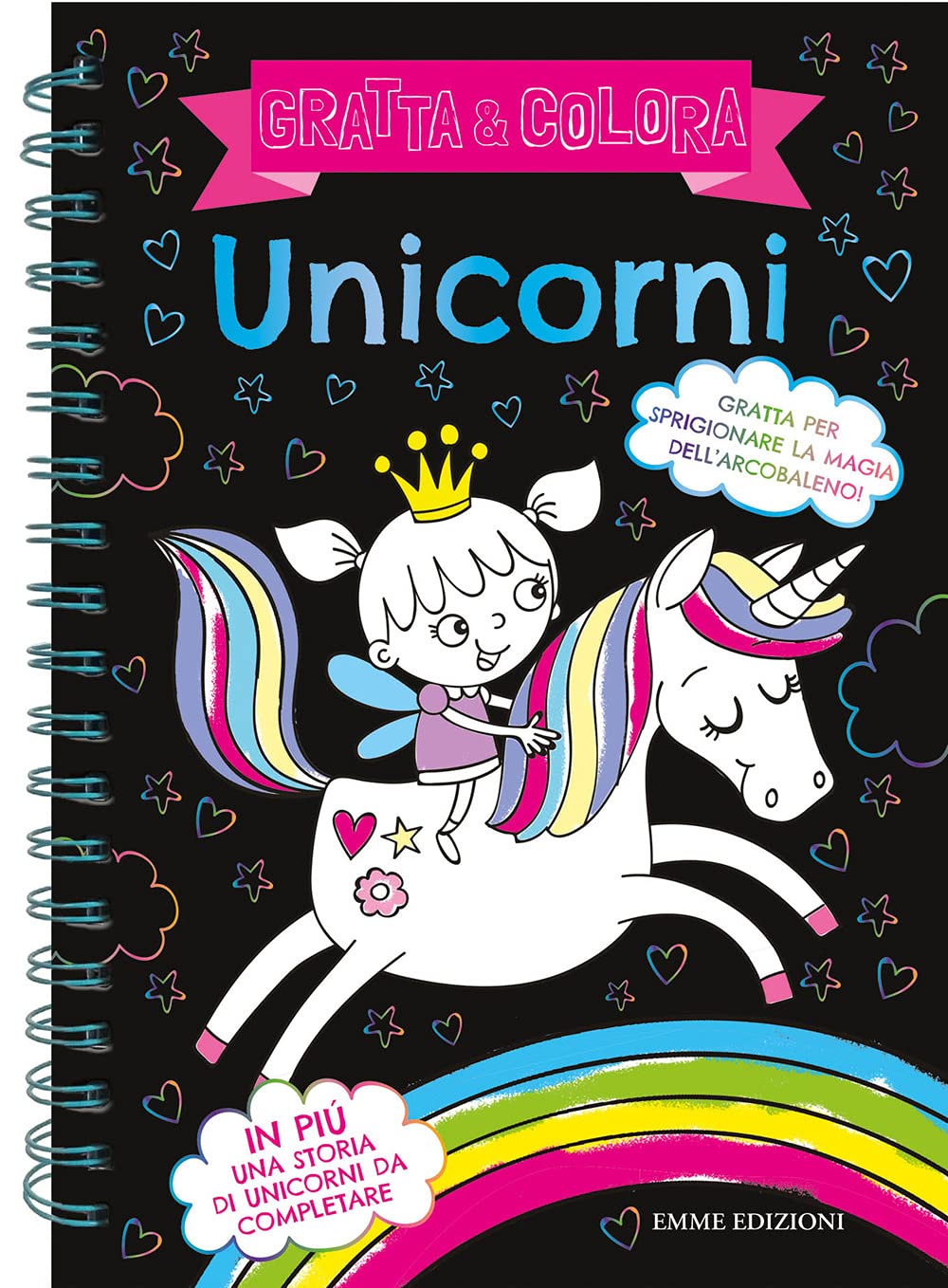 Unicorni. Gratta & colora. Ediz. a spirale book