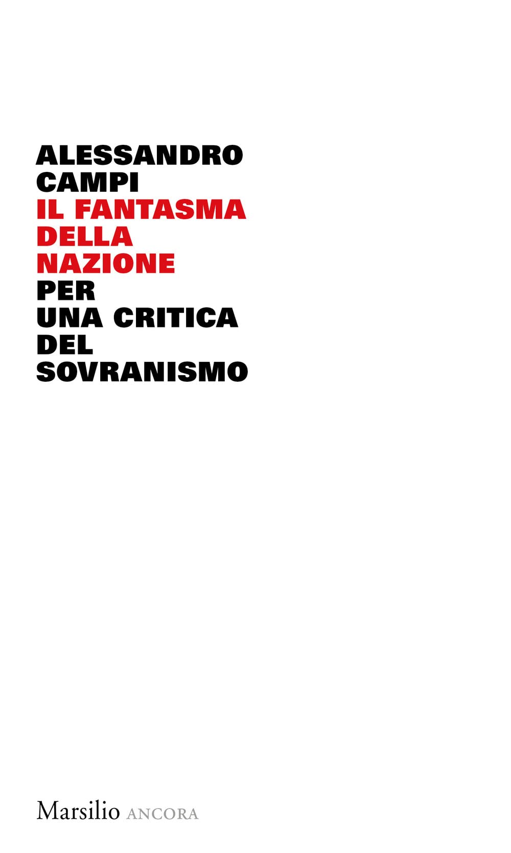Il fantasma della nazione. Per una critica del sovranismo book