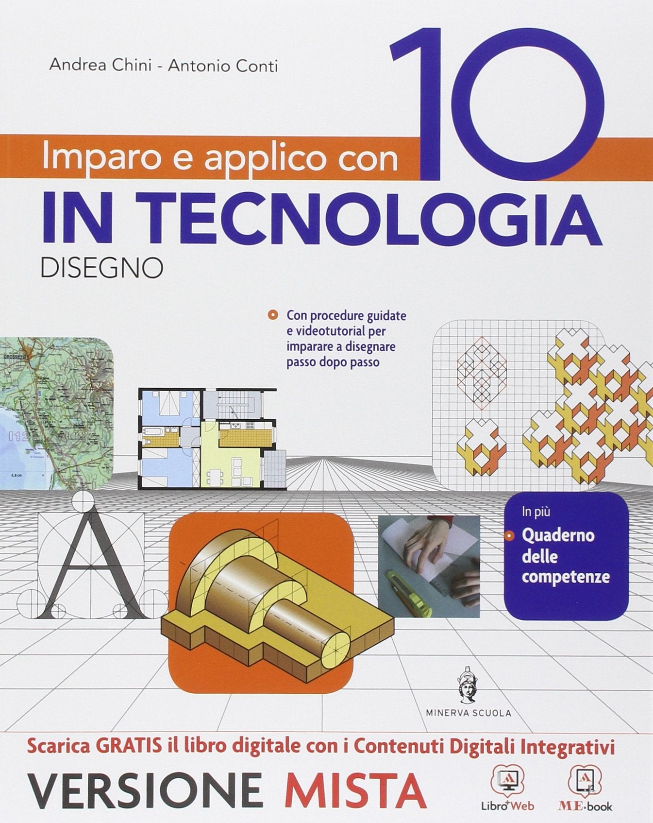 Imparo e applico con 10 in tecnologia. Disegno-48 tavole. Per la Scuola media. Con e-book. Con espansione online (Vol. 2) book