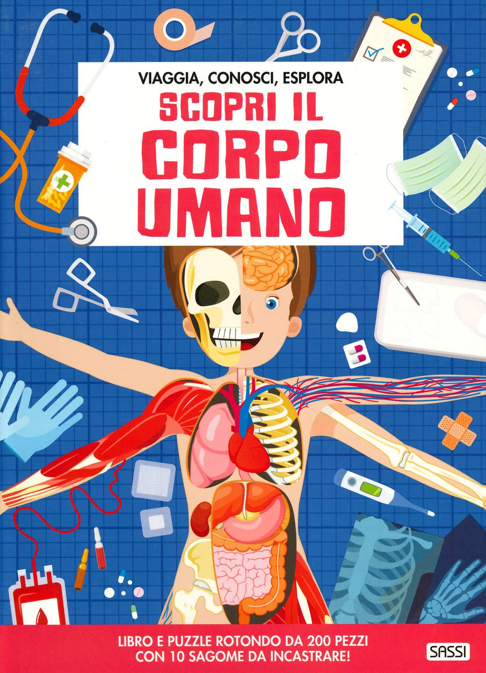 Scopri il corpo umano. Viaggia, conosci, esplora. Con puzzle book