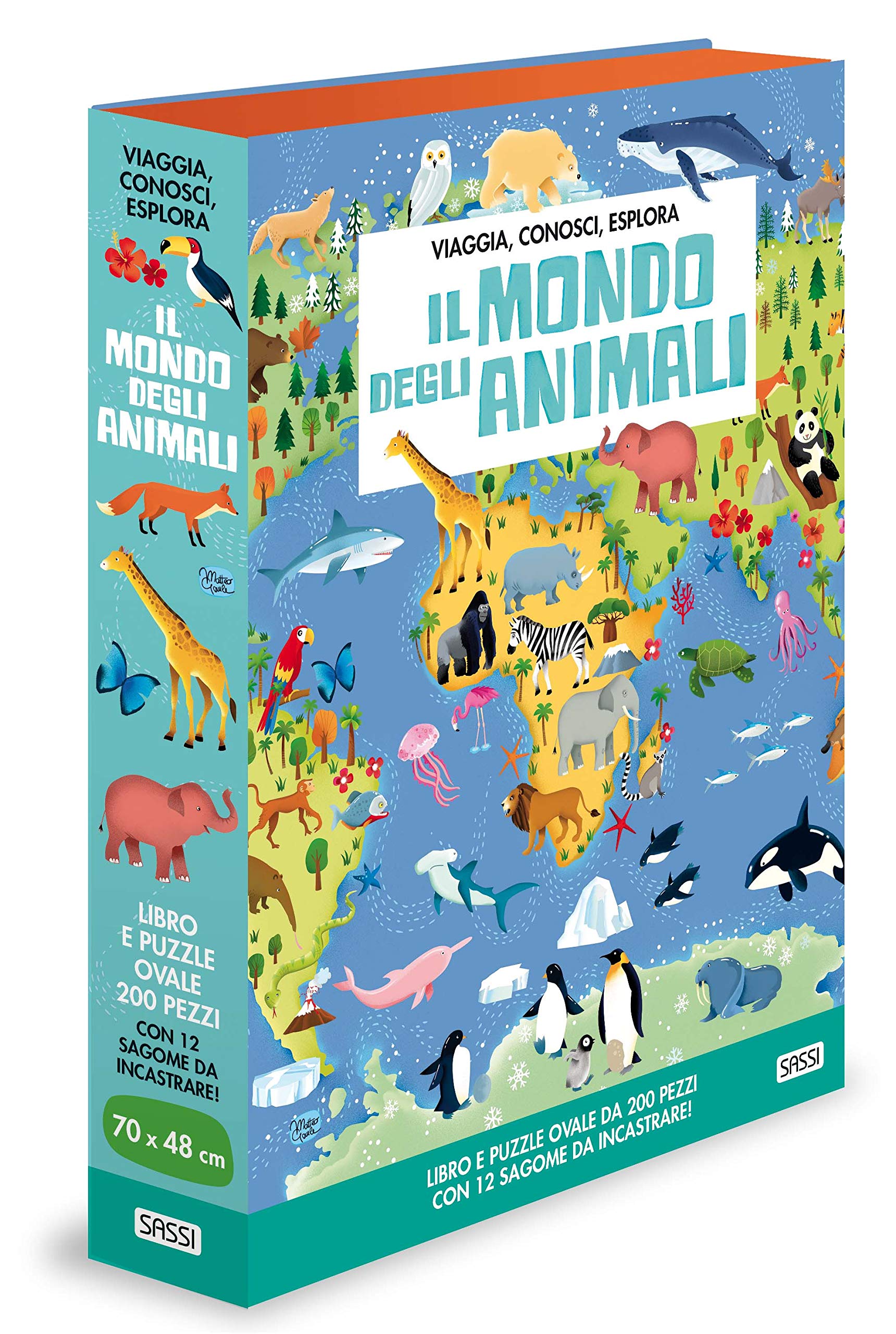 Il mondo degli animali. Viaggia, conosci, esplora. Ediz. a colori. Con puzzle book