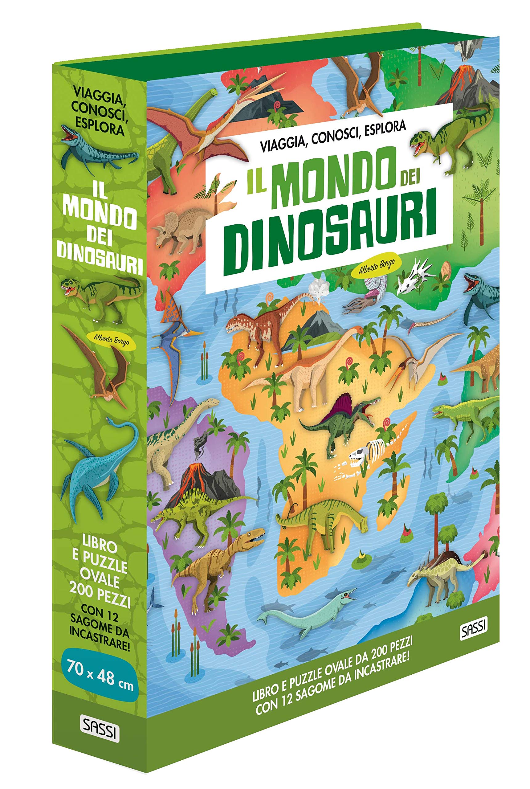 Il mondo dei dinosauri. Viaggia, conosci, esplora. Ediz. a colori. Con puzzle book