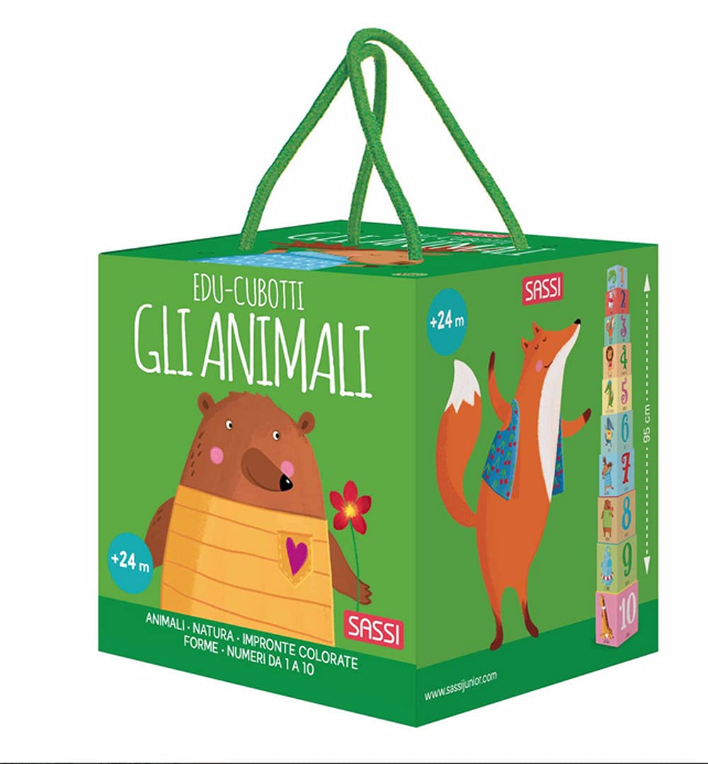 Gli animali. Edu-cubotti. Ediz. a colori. Con gadget (Sassi junior) Non-fiction