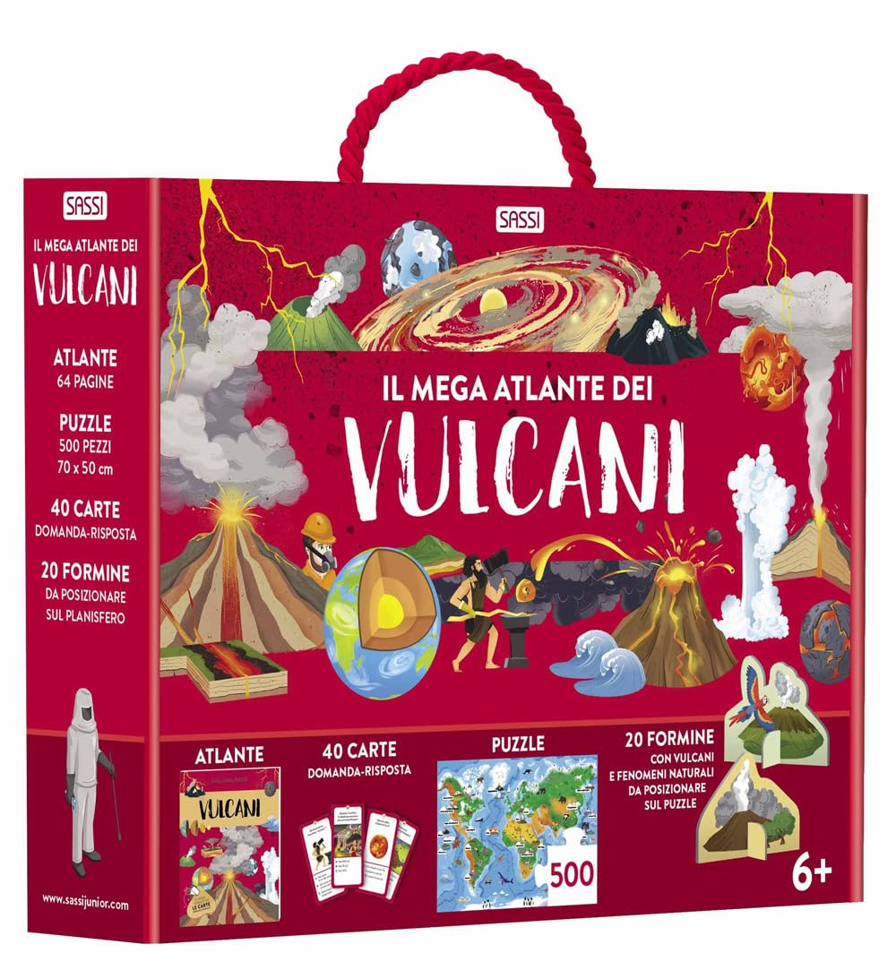 Il mega atlante dei vulcani. Ediz. a colori. Con 20 formine. Con puzzle. Con 40 Carte (Science) Tiptoi & Games