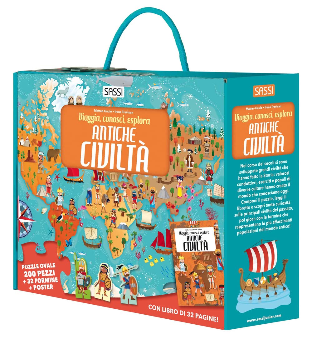 Antiche civiltà. Viaggia, conosci, esplora. Ediz. a colori. Con 32 formine. Con puzzle ovale. Con Poster (Science) Non-fiction