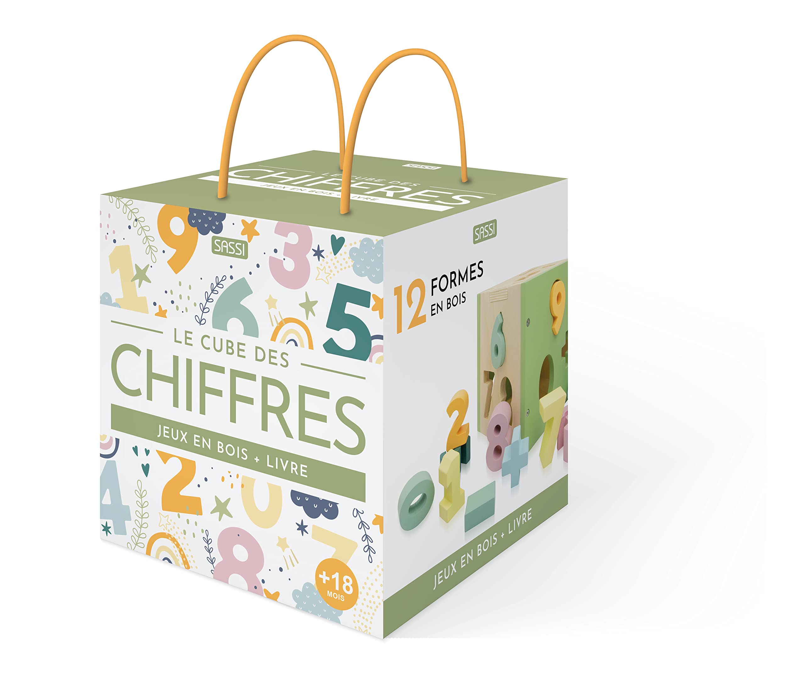 Le cube des chiffres: Jeux en bois + livre book