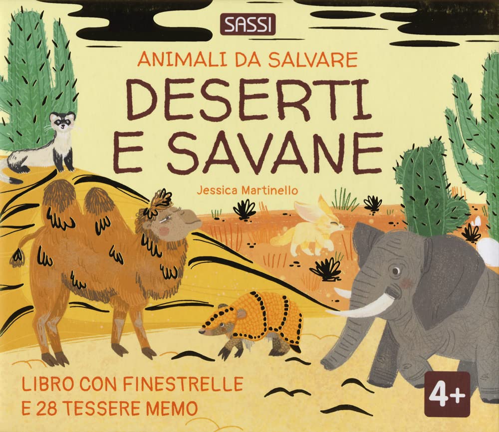 Deserti e savane. Animali da salvare. Ediz. a colori. Con 28 Tessere memo book