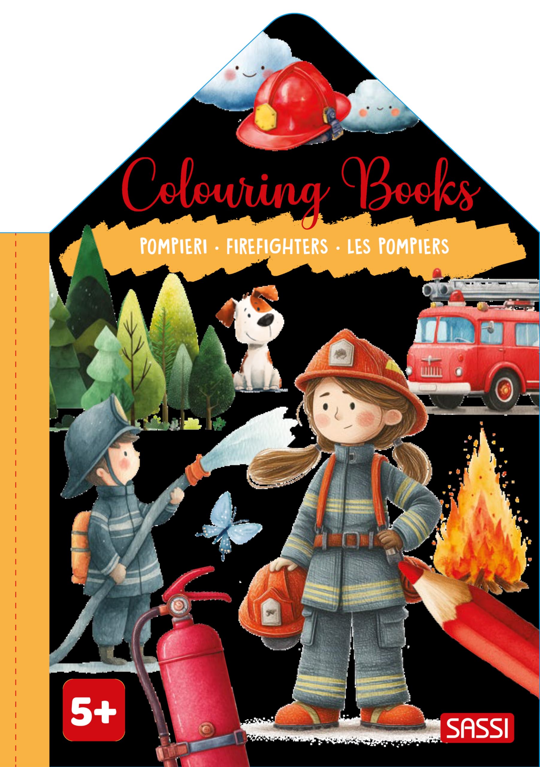 Pompieri-Firefighters-Les pompiers. Colouring books. Ediz. a colori (Sassi junior) Non-fiction