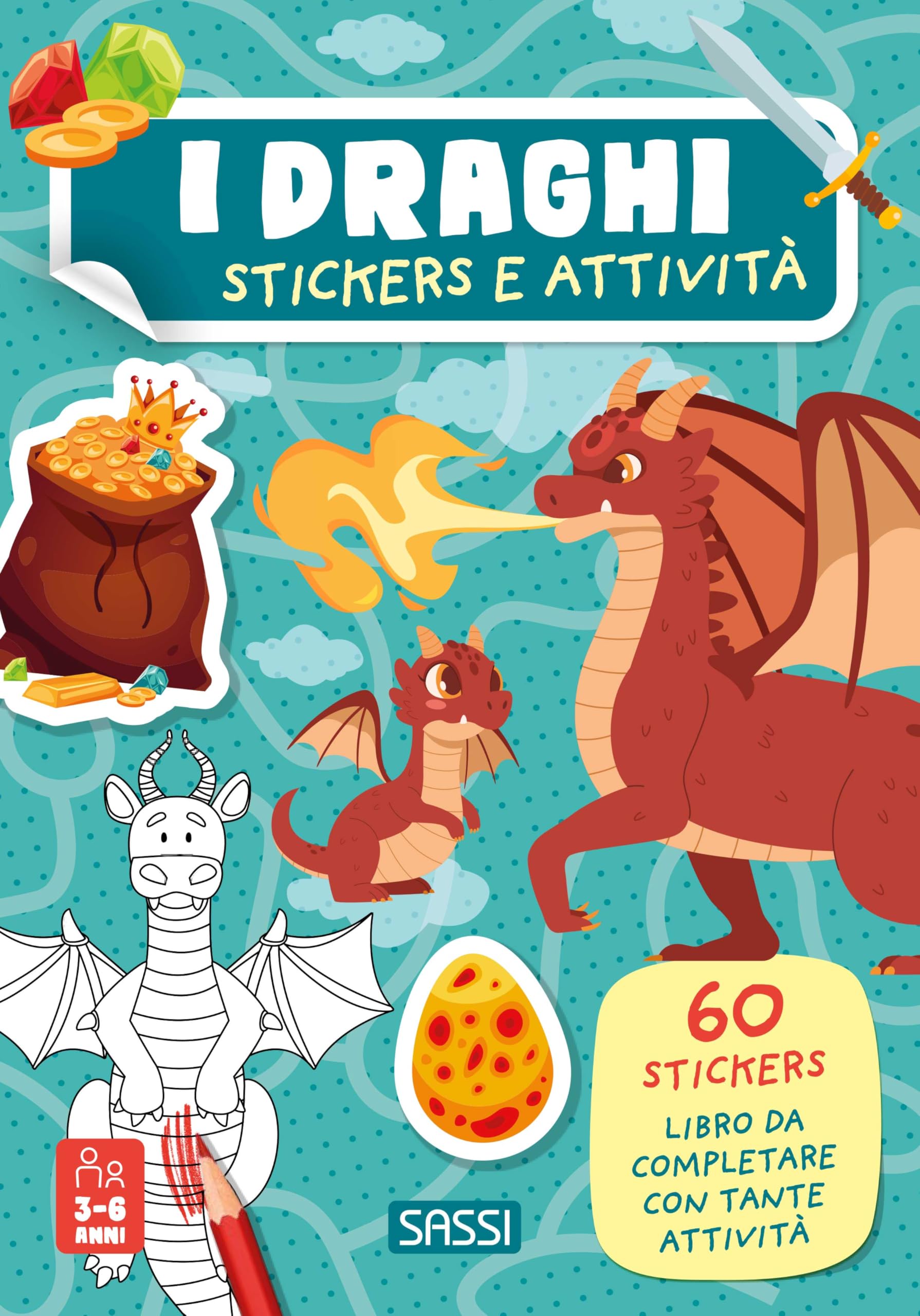 I draghi. Stickers e attività. Ediz. a colori book