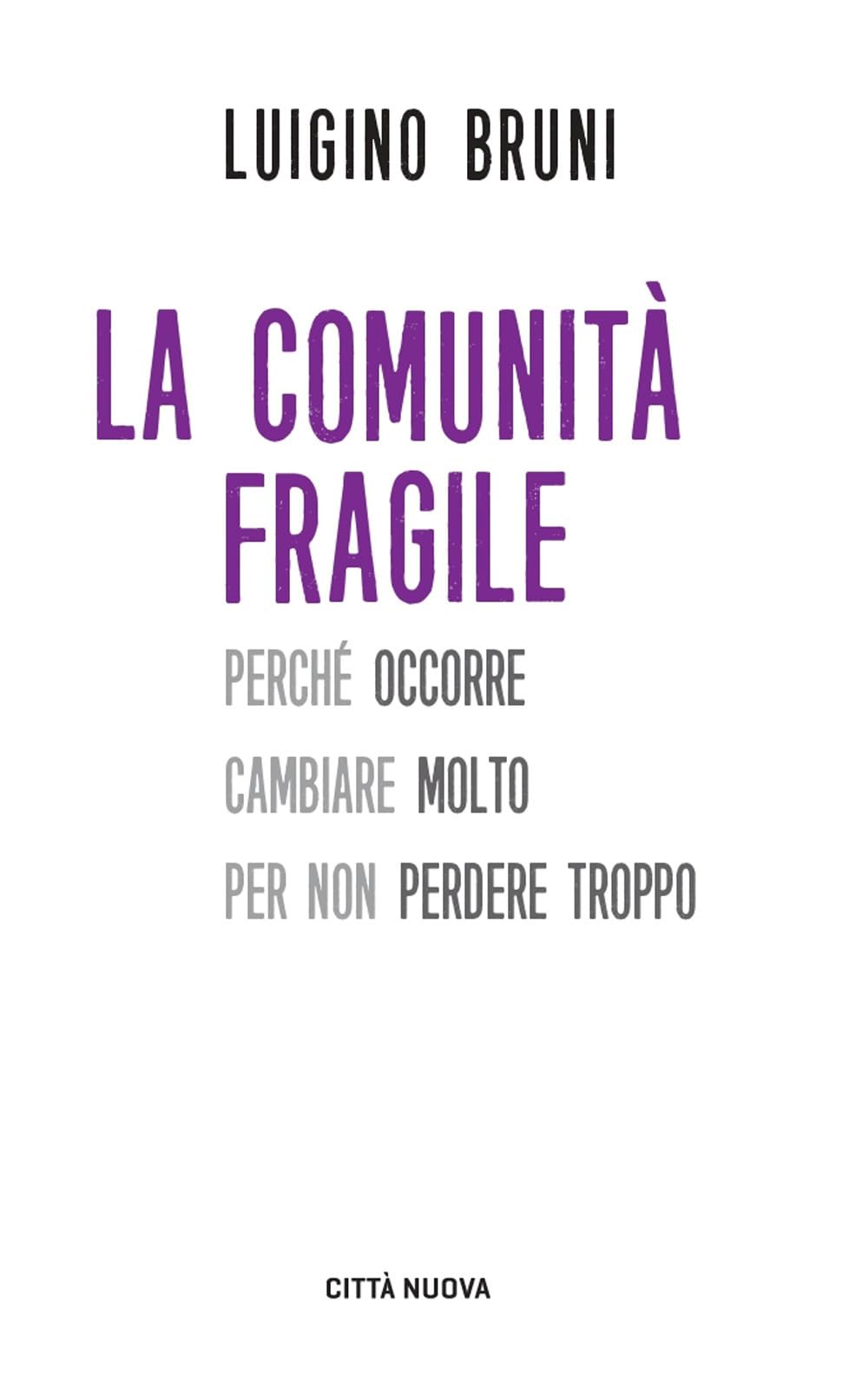 La comunità fragile. Perché occorre cambiare molto per non perdere troppo (I Prismi. Semi) Religion & Esotericism