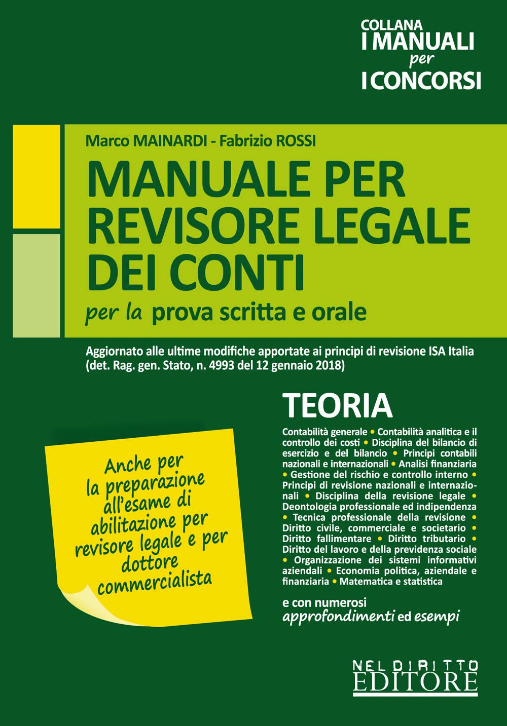 Manuale per revisore legale dei conti per la prova scritta e orale book