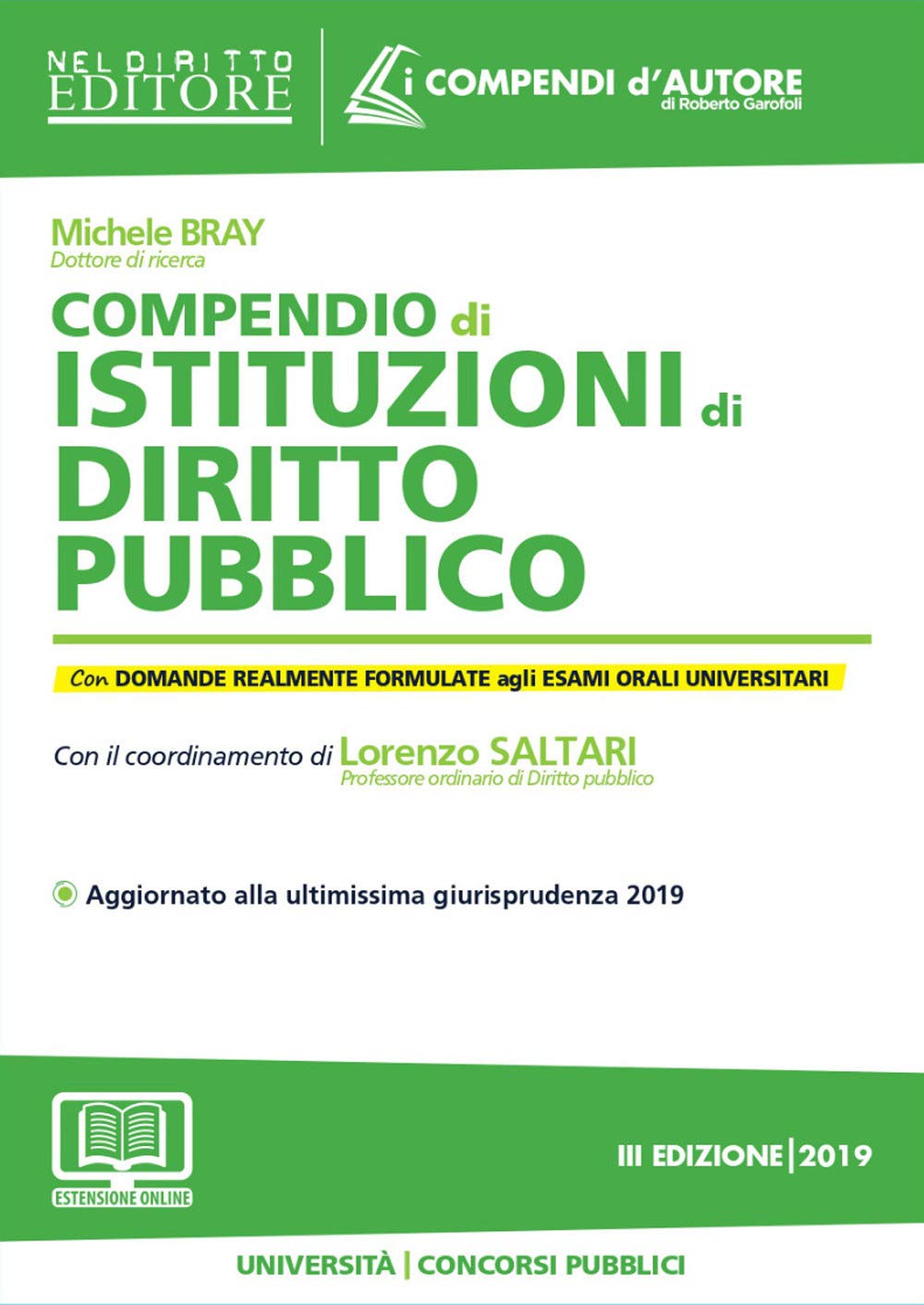 Compendio di istituzioni di diritto pubblico. Con aggiornamento online book