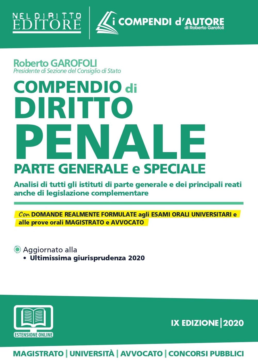 Compendio di diritto penale. Parte generale e speciale. Con aggiornamento onine book