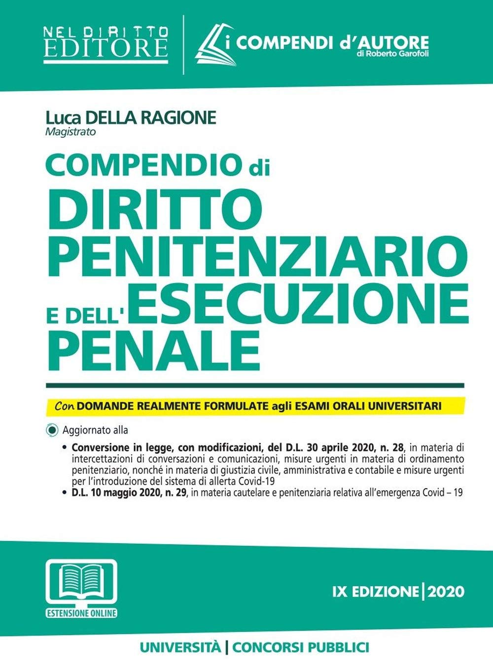 Compendio di diritto penitenziario e dell'esecuzione penale Law