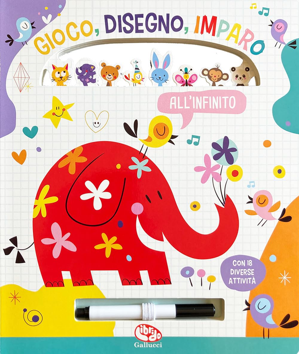 Gli animali. Gioco, disegno, imparo all'infinito. Ediz. a colori book