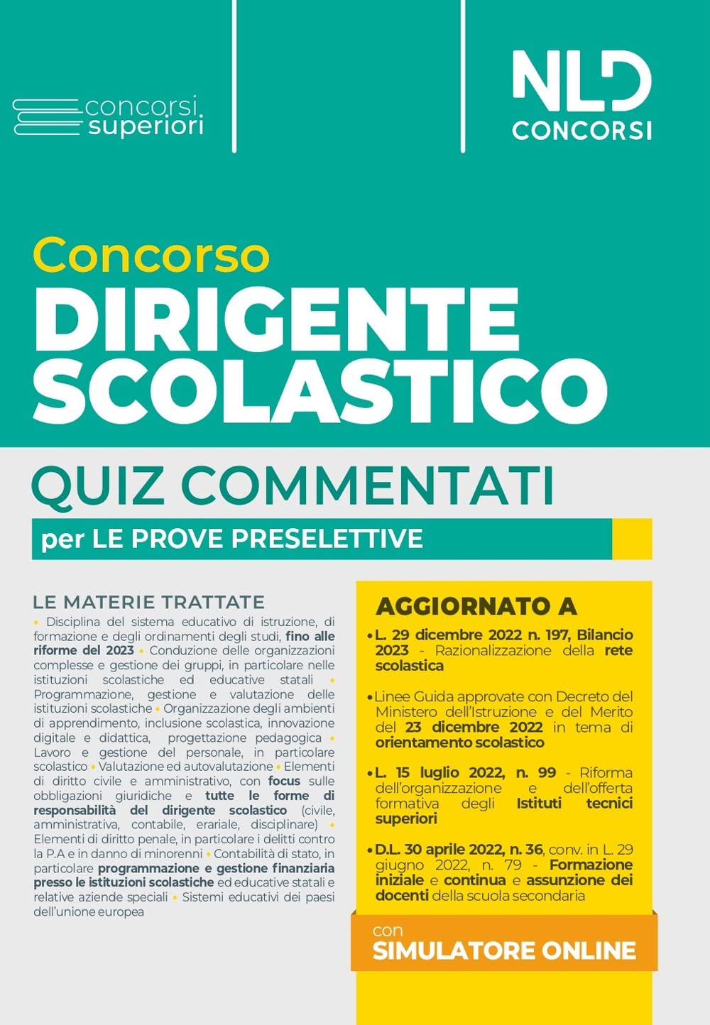Concorso dirigente scolastico. Quiz commentati per le prove preselettive. Con software di simulazione book