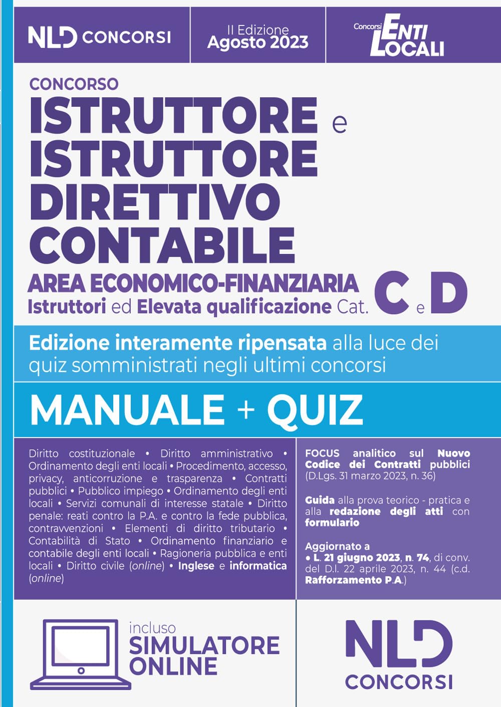 Istruttore e istruttore direttivo contabile. Area economico-finanziaria negli Enti Locali Cat. C e D book