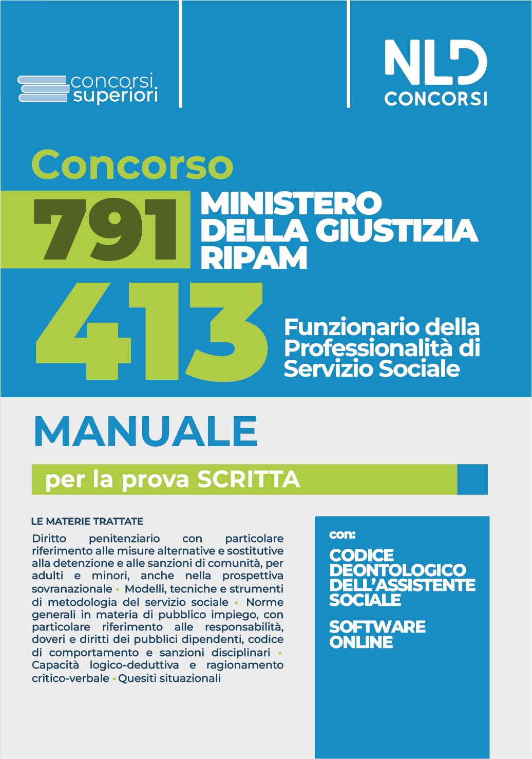 Concorso 791 Ministero della Giustizia RIPAM. 413 funzionari assistenti sociali. Manuale Business, Finance & Career