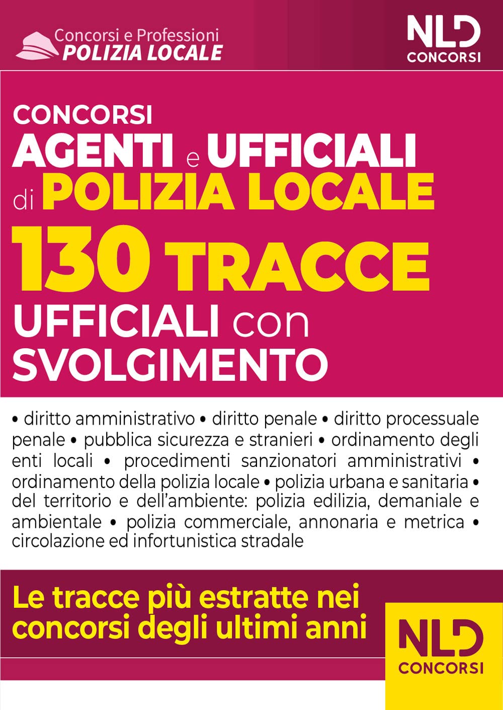 Concorso agenti e ufficiali polizia locale. 130 tracce ufficiali con svolgimento Social Sciences