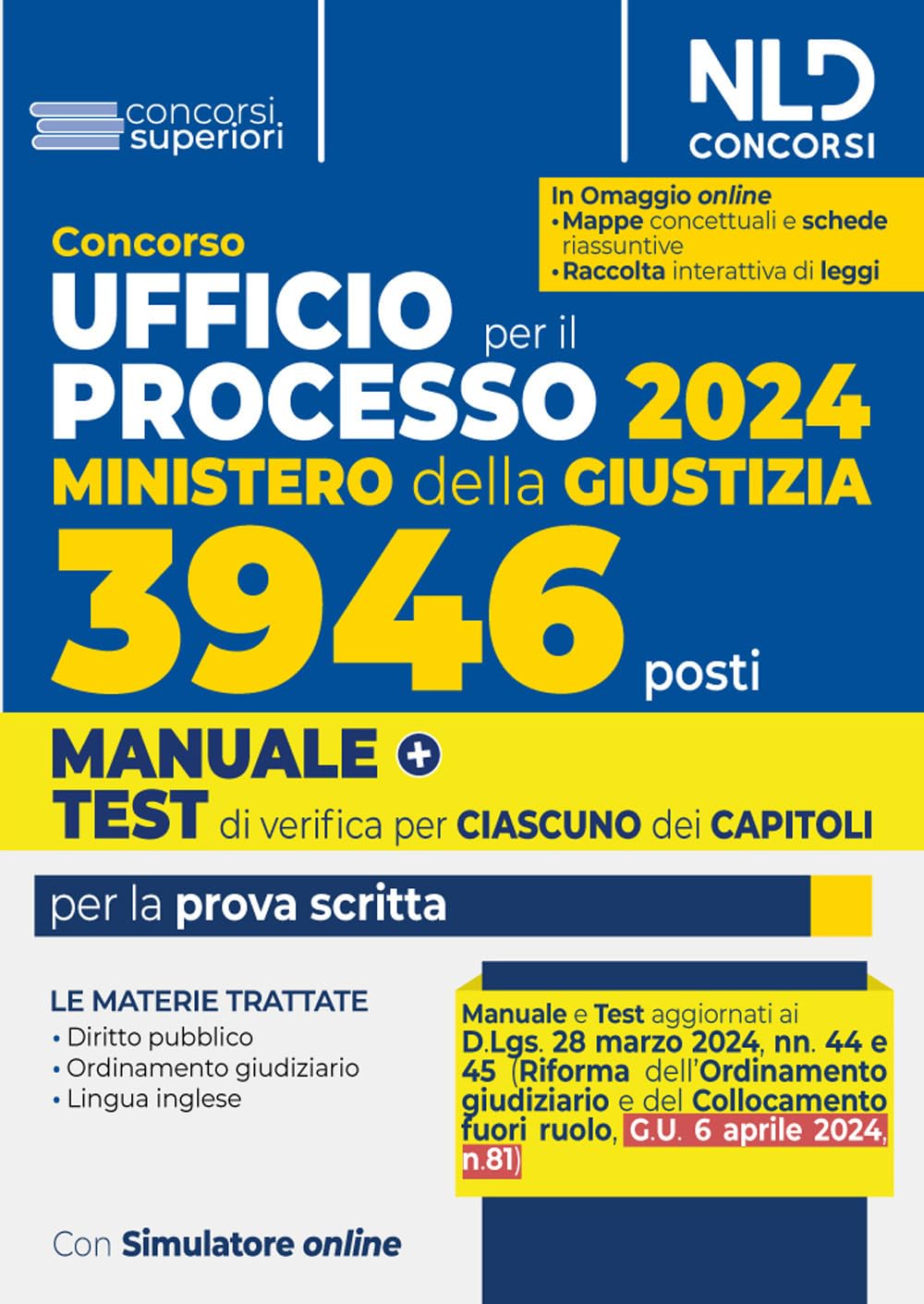 Concorso Ufficio del processo 3946 posti (UPP) Ministero della Giustizia 2024 book
