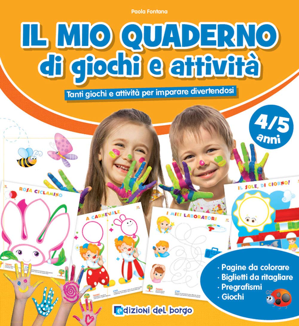 Il mio quaderno di giochi e attività 4/5 anni. Con adesivi. Ediz. a colori (Gioco e imparo) Non-fiction