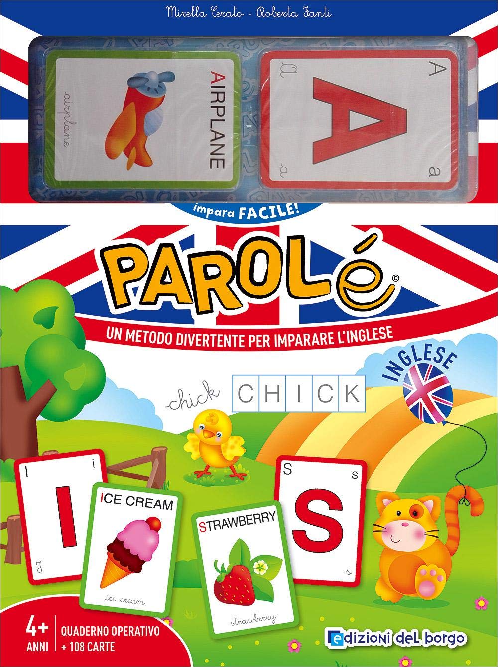 Parolé inglese. Un metodo divertente per imparare l'inglese. Ediz. a colori. Ediz. a spirale. Con 108 Carte book