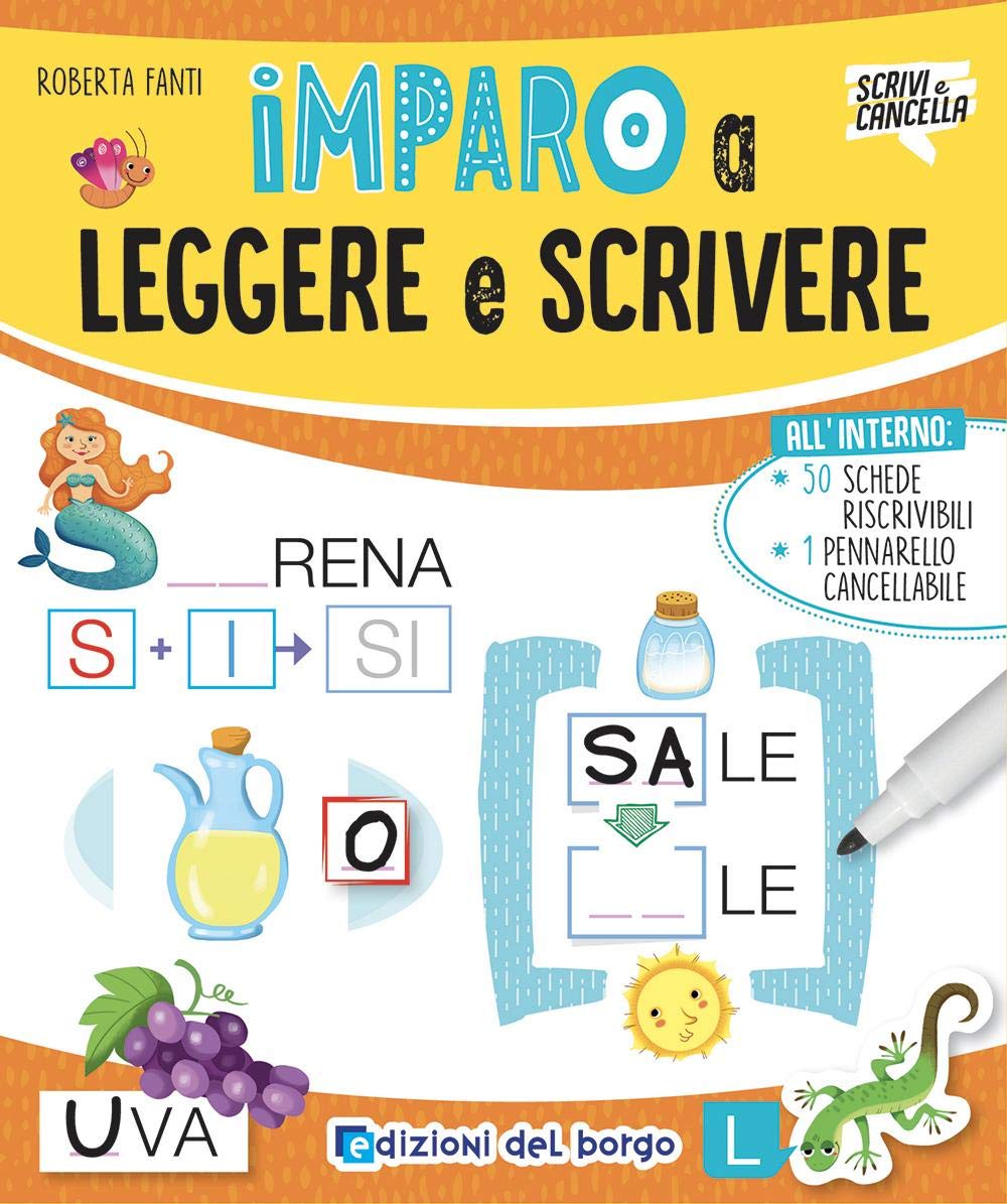 Imparo a leggere e scrivere. Ediz. a colori. Con pennarello cancellabile book