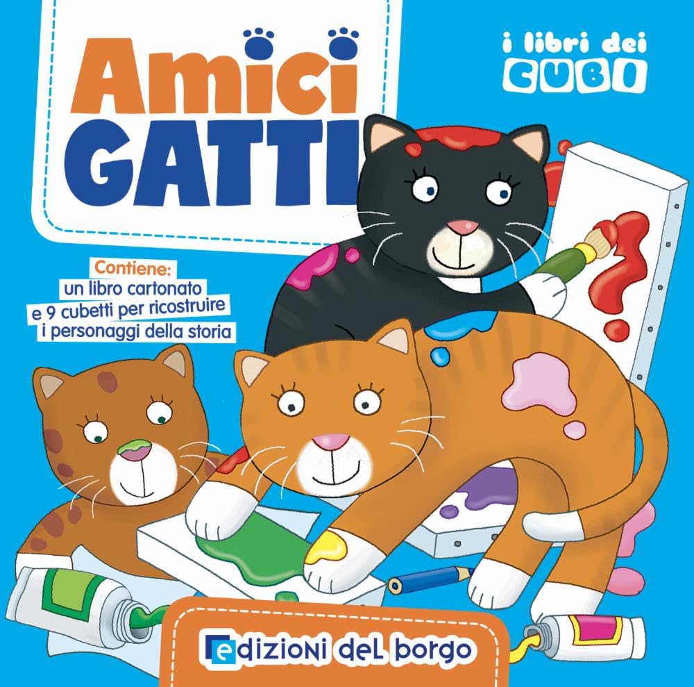 Amici gatti. I libri dei cubi. Ediz. a colori. Con 9 cubetti book