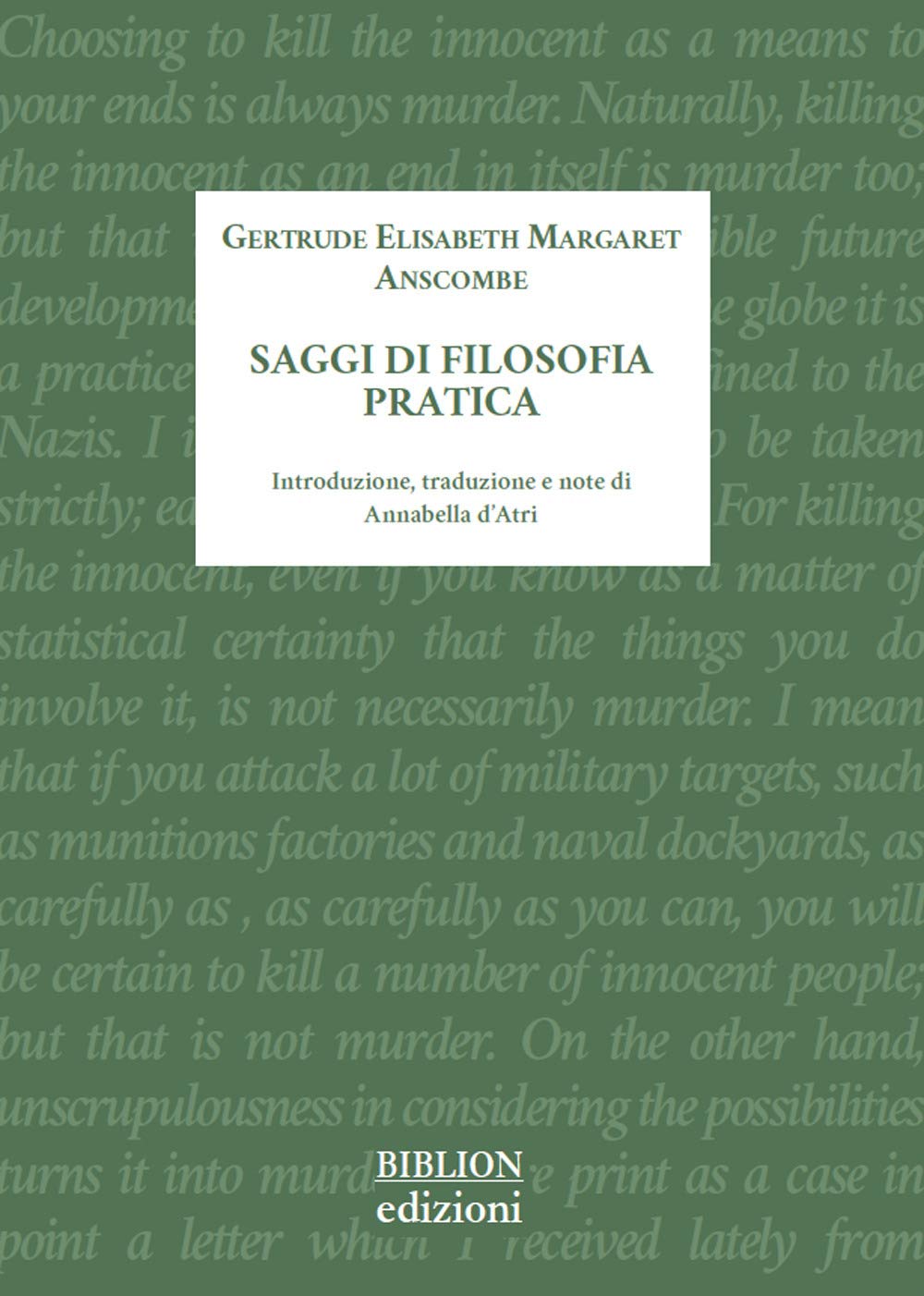 Saggi di filosofia pratica book