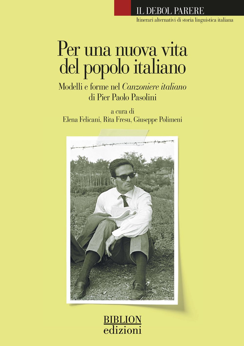 Per una nuova vita del popolo italiano. Modelli e forme nel Canzoniere italiano di Pier Paolo Pasolini (Il debol parere) Contemporary literature Books