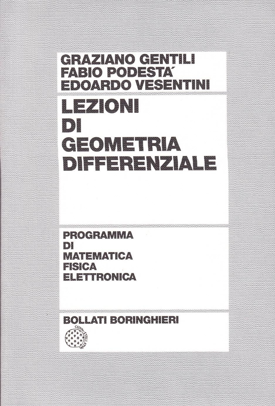 Lezioni di geometria differenziale book