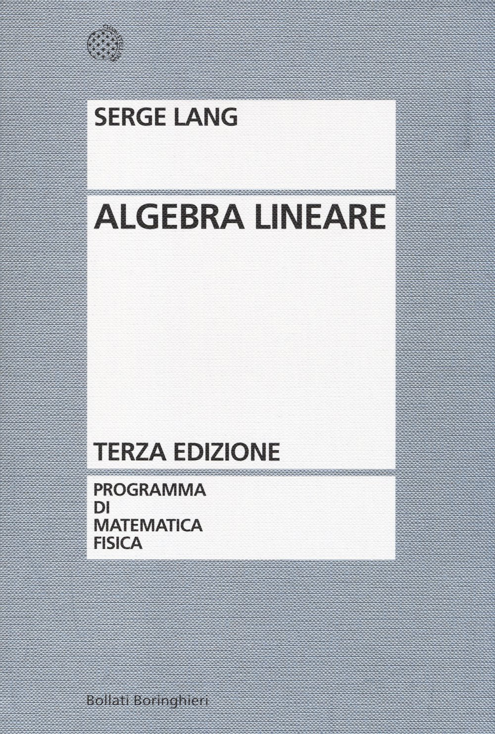 Algebra lineare (Programma di mat. fisica elettronica) Mathematics