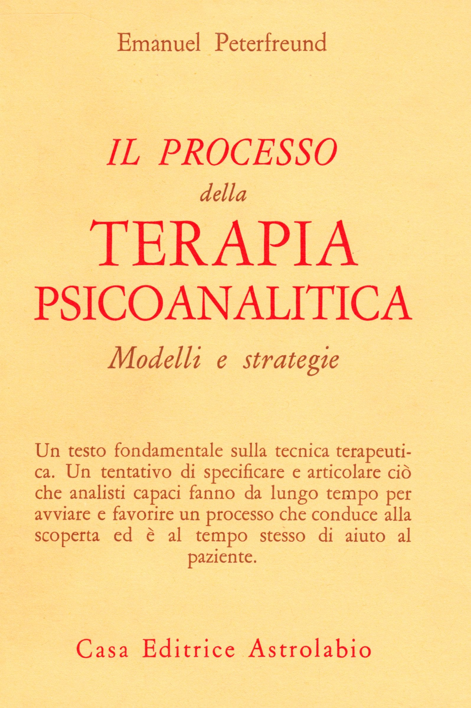Il processo della terapia psicoanalitica. Modelli e strategie (Psiche e coscienza) Psychology
