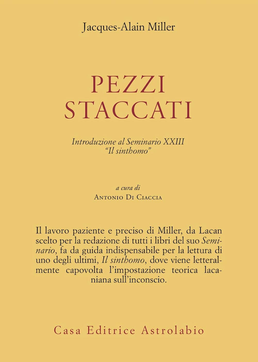 Pezzi staccati. Introduzione al seminario XXIII. «Il sinthomo» Psychology