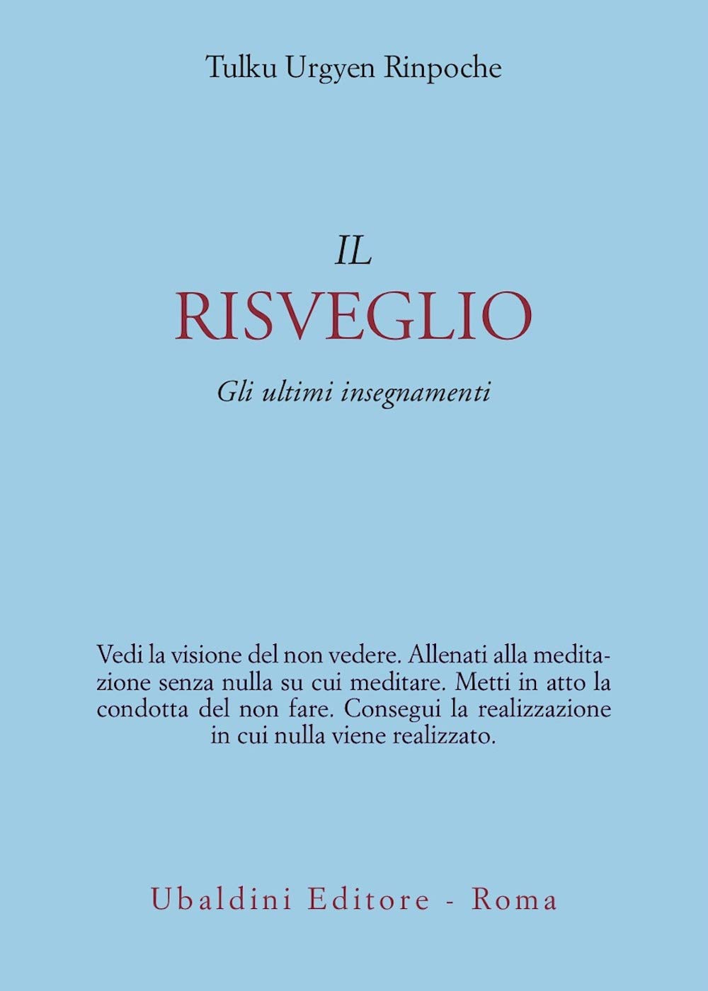 Il risveglio. Gli ultimi insegnamenti (Civiltà dell'Oriente) Religion & Esotericism