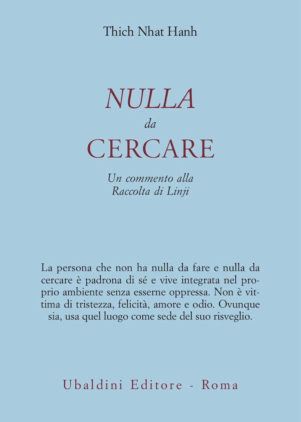 Nulla da cercare. Un commento alla raccolta di Linjii book