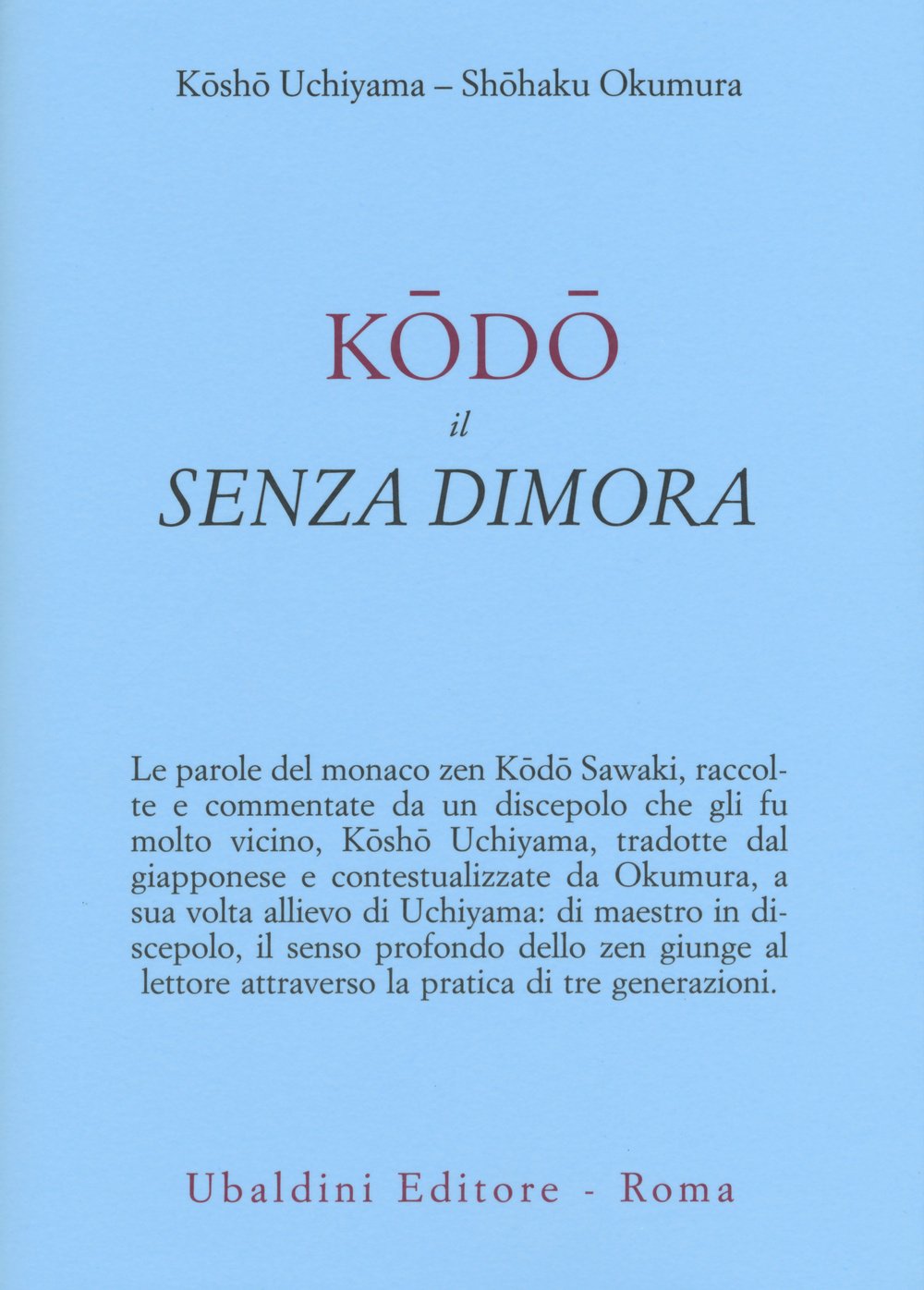 Kodo il senza dimora book