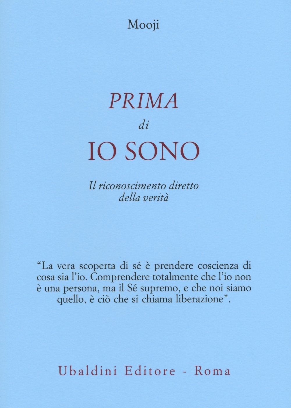 Prima di io sono. Il riconoscimento diretto della verità book